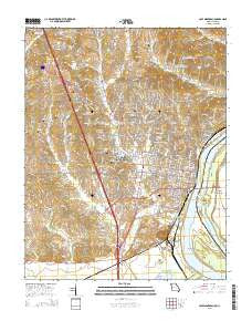Cape Girardeau Missouri Current topographic map, 1:24000 scale, 7.5 X 7.5 Minute, Year 2015
