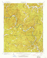 Cardareva Missouri Historical topographic map, 1:62500 scale, 15 X 15 Minute, Year 1949