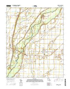 Cardwell Missouri Current topographic map, 1:24000 scale, 7.5 X 7.5 Minute, Year 2015