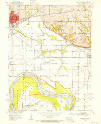 Carrollton East Missouri Historical topographic map, 1:24000 scale, 7.5 X 7.5 Minute, Year 1951