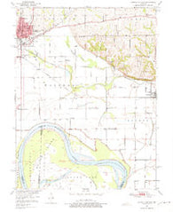 Carrollton East Missouri Historical topographic map, 1:24000 scale, 7.5 X 7.5 Minute, Year 1951