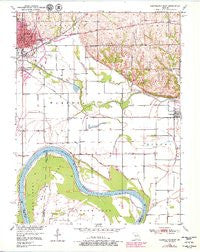 Carrollton East Missouri Historical topographic map, 1:24000 scale, 7.5 X 7.5 Minute, Year 1951