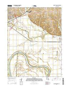 Carrollton East Missouri Current topographic map, 1:24000 scale, 7.5 X 7.5 Minute, Year 2015