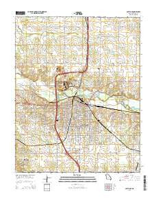 Carthage Missouri Current topographic map, 1:24000 scale, 7.5 X 7.5 Minute, Year 2015