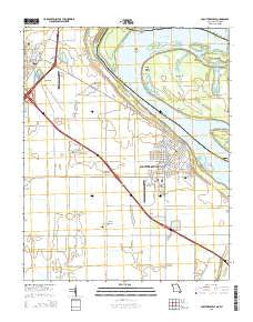 Caruthersville Missouri Current topographic map, 1:24000 scale, 7.5 X 7.5 Minute, Year 2015