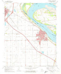 Caruthersville Missouri Historical topographic map, 1:24000 scale, 7.5 X 7.5 Minute, Year 1971