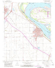 Caruthersville Missouri Historical topographic map, 1:24000 scale, 7.5 X 7.5 Minute, Year 1971