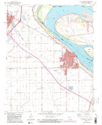 Caruthersville Missouri Historical topographic map, 1:24000 scale, 7.5 X 7.5 Minute, Year 1971