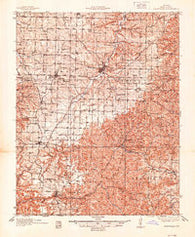 Cassville Missouri Historical topographic map, 1:48000 scale, 15 X 15 Minute, Year 1937