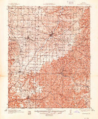 Cassville Missouri Historical topographic map, 1:48000 scale, 15 X 15 Minute, Year 1937
