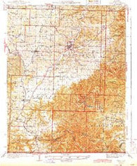 Cassville Missouri Historical topographic map, 1:62500 scale, 15 X 15 Minute, Year 1944