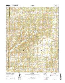 Caulfield Missouri Current topographic map, 1:24000 scale, 7.5 X 7.5 Minute, Year 2015