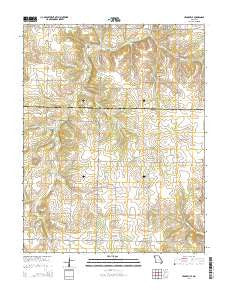 Cedarville Missouri Current topographic map, 1:24000 scale, 7.5 X 7.5 Minute, Year 2015