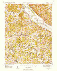 Centertown Missouri Historical topographic map, 1:62500 scale, 15 X 15 Minute, Year 1948