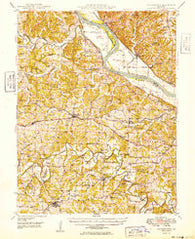 Centertown Missouri Historical topographic map, 1:62500 scale, 15 X 15 Minute, Year 1949