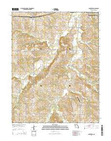 Centerview Missouri Current topographic map, 1:24000 scale, 7.5 X 7.5 Minute, Year 2014
