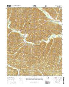 Centerville Missouri Current topographic map, 1:24000 scale, 7.5 X 7.5 Minute, Year 2015