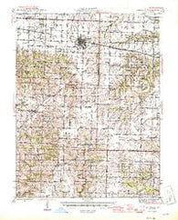 Centralia Missouri Historical topographic map, 1:62500 scale, 15 X 15 Minute, Year 1945