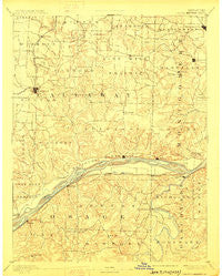 Chamois Missouri Historical topographic map, 1:125000 scale, 30 X 30 Minute, Year 1890