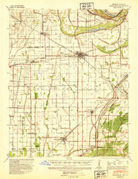 Charleston Missouri Historical topographic map, 1:62500 scale, 15 X 15 Minute, Year 1939