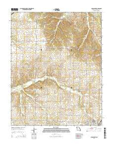 Chesapeake Missouri Current topographic map, 1:24000 scale, 7.5 X 7.5 Minute, Year 2015