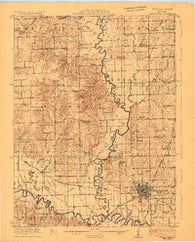 Chillicothe Missouri Historical topographic map, 1:62500 scale, 15 X 15 Minute, Year 1923