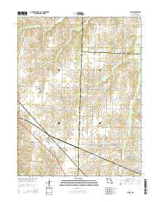 Clark Missouri Current topographic map, 1:24000 scale, 7.5 X 7.5 Minute, Year 2014
