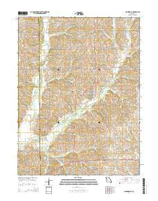 Clarksdale Missouri Current topographic map, 1:24000 scale, 7.5 X 7.5 Minute, Year 2014