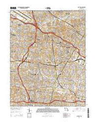Clayton Missouri Current topographic map, 1:24000 scale, 7.5 X 7.5 Minute, Year 2015
