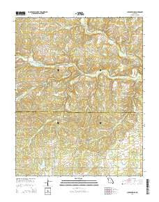Clear Springs Missouri Current topographic map, 1:24000 scale, 7.5 X 7.5 Minute, Year 2015