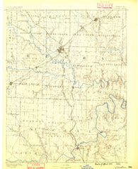 Clinton Missouri Historical topographic map, 1:125000 scale, 30 X 30 Minute, Year 1887