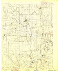 Clinton Missouri Historical topographic map, 1:125000 scale, 30 X 30 Minute, Year 1887