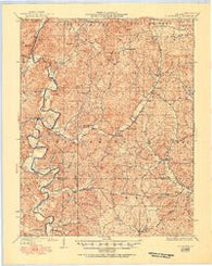 Coldwater Missouri Historical topographic map, 1:62500 scale, 15 X 15 Minute, Year 1930