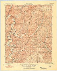 Coldwater Missouri Historical topographic map, 1:62500 scale, 15 X 15 Minute, Year 1930