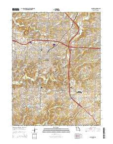 Columbia Missouri Current topographic map, 1:24000 scale, 7.5 X 7.5 Minute, Year 2015