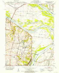Columbia Bottom Missouri Historical topographic map, 1:24000 scale, 7.5 X 7.5 Minute, Year 1951