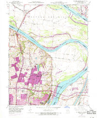 Columbia Bottom Missouri Historical topographic map, 1:24000 scale, 7.5 X 7.5 Minute, Year 1951
