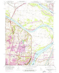 Columbia Bottom Missouri Historical topographic map, 1:24000 scale, 7.5 X 7.5 Minute, Year 1951