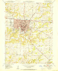 Columbia Missouri Historical topographic map, 1:24000 scale, 7.5 X 7.5 Minute, Year 1950