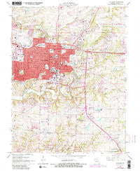 Columbia Missouri Historical topographic map, 1:24000 scale, 7.5 X 7.5 Minute, Year 1967
