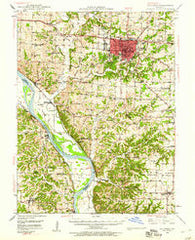 Columbia Missouri Historical topographic map, 1:62500 scale, 15 X 15 Minute, Year 1948