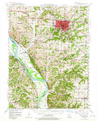 Columbia Missouri Historical topographic map, 1:62500 scale, 15 X 15 Minute, Year 1948