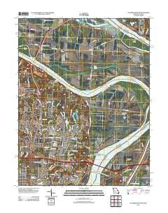 Columbia Bottom Missouri Historical topographic map, 1:24000 scale, 7.5 X 7.5 Minute, Year 2012