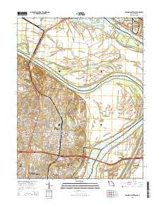 Columbia Bottom Missouri Current topographic map, 1:24000 scale, 7.5 X 7.5 Minute, Year 2015