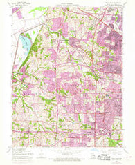 Creve Coeur Missouri Historical topographic map, 1:24000 scale, 7.5 X 7.5 Minute, Year 1954