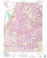 Creve Coeur Missouri Historical topographic map, 1:24000 scale, 7.5 X 7.5 Minute, Year 1954
