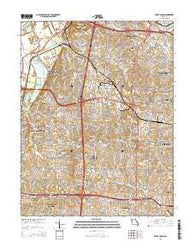 Creve Coeur Missouri Current topographic map, 1:24000 scale, 7.5 X 7.5 Minute, Year 2015