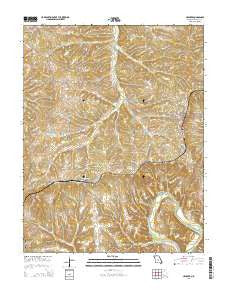 Crocker Missouri Current topographic map, 1:24000 scale, 7.5 X 7.5 Minute, Year 2015