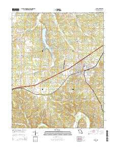 Cuba Missouri Current topographic map, 1:24000 scale, 7.5 X 7.5 Minute, Year 2015