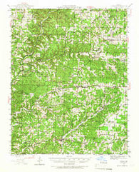 Cureall Missouri Historical topographic map, 1:62500 scale, 15 X 15 Minute, Year 1944